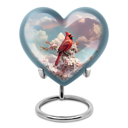 Personalized Cardinal Cremation Urns - Wondrous Blue 10-inch, 200 cu in - Yatskia
