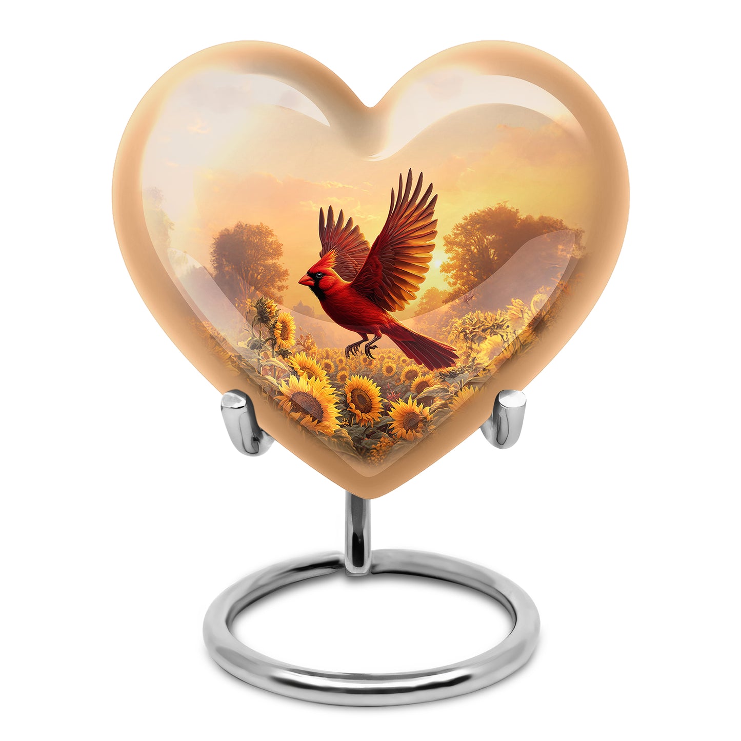 Personalized Gold Cardinal Cremation Urns for Ashes - Majestic 10-inch - Yatskia
