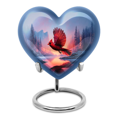 Personalized Blue Sovereign Cardinal Cremation Urns for Human Ashes - Yatskia