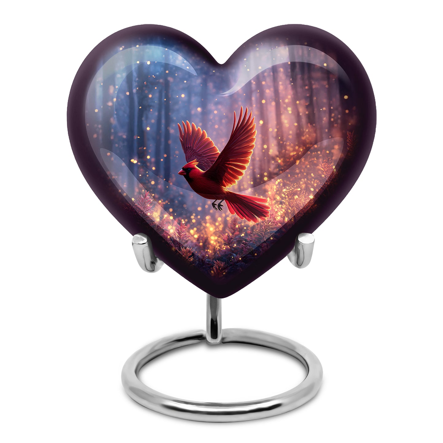 Blue Beloved Cardinal Cremation Urns for Human Ashes - 10-inch, 200 cu in - Yatskia