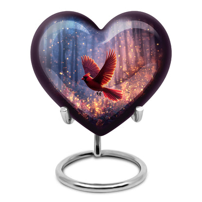 Blue Beloved Cardinal Cremation Urns for Human Ashes - 10-inch, 200 cu in - Yatskia