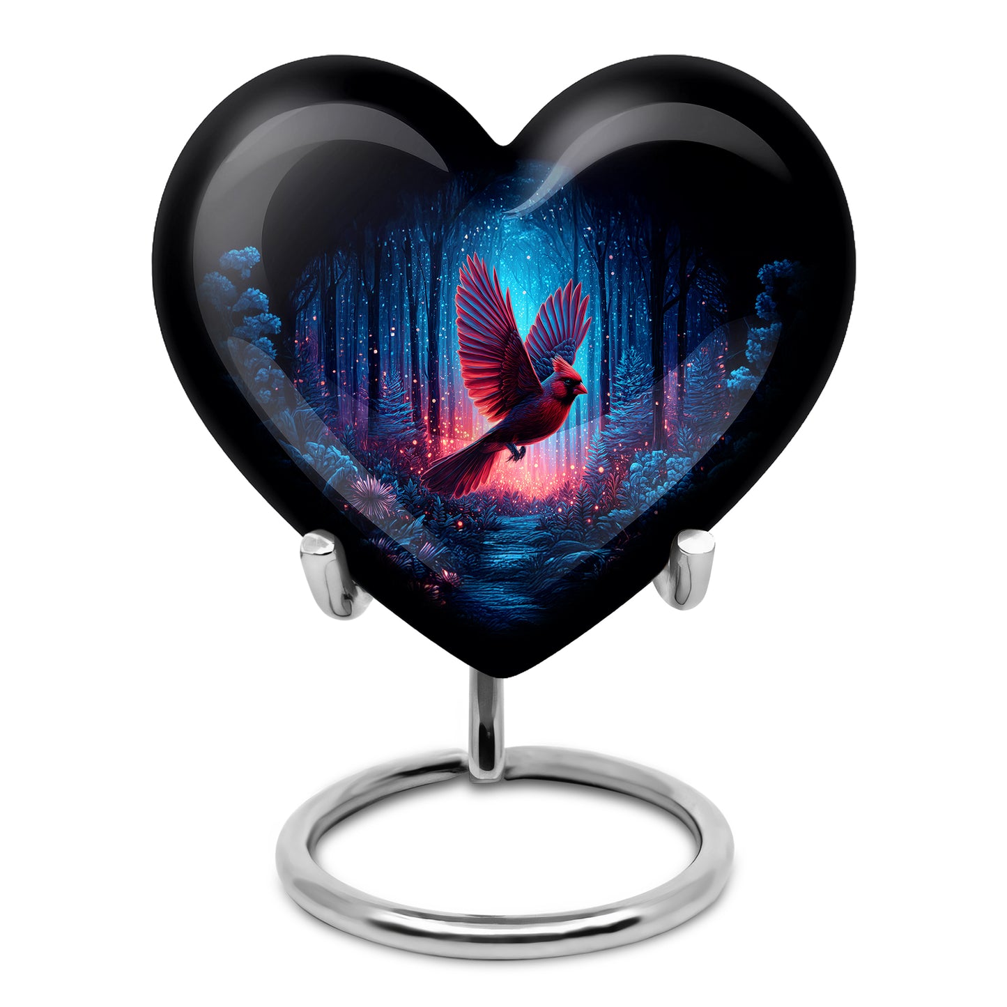 Black Venerable Cardinal Cremation Urns for Human Ashes - 10-inch, 200 cu in - Yatskia