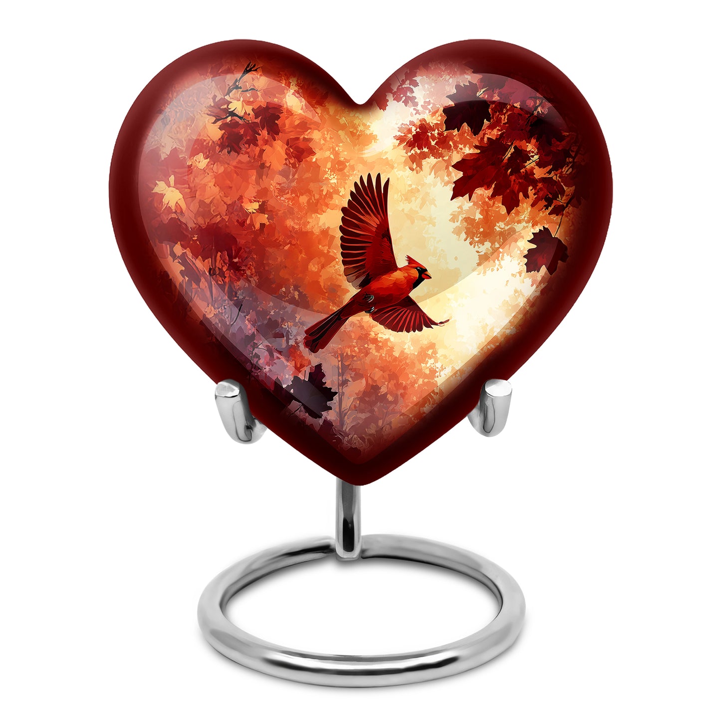 Hallowed Cardinal Cremation Urns for Human Ashes - Red 10-inch - Yatskia