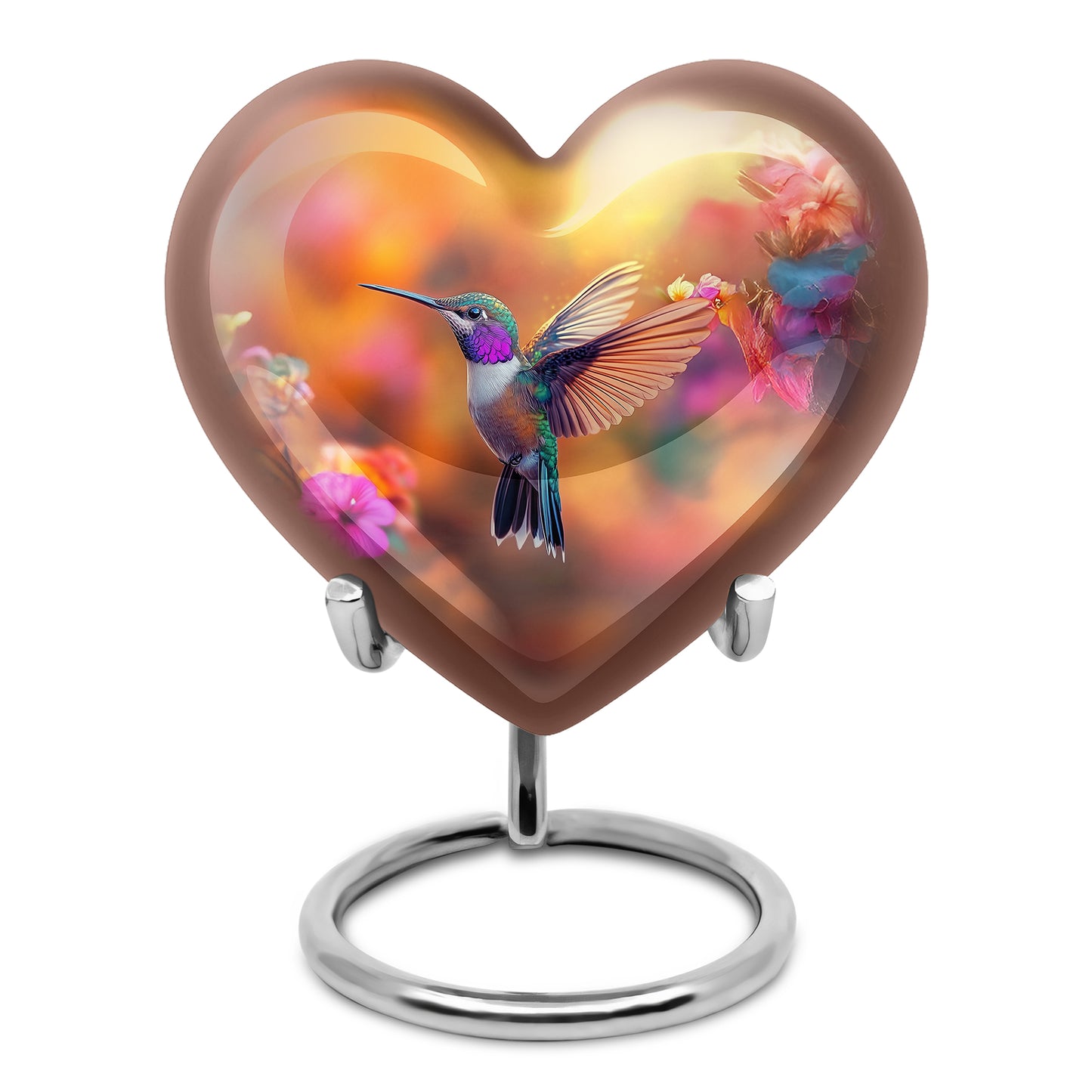 Gold Hummingbird Cremation Urns - Imperial Honor 10-inch, 200 cu in - Yatskia