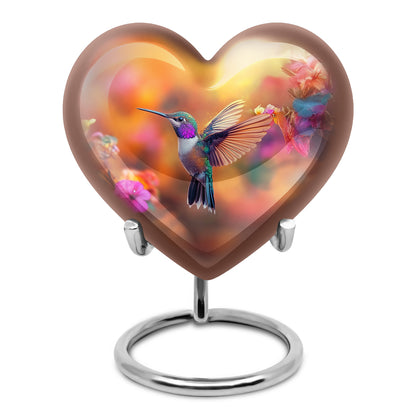 Gold Hummingbird Cremation Urns - Imperial Honor 10-inch, 200 cu in - Yatskia