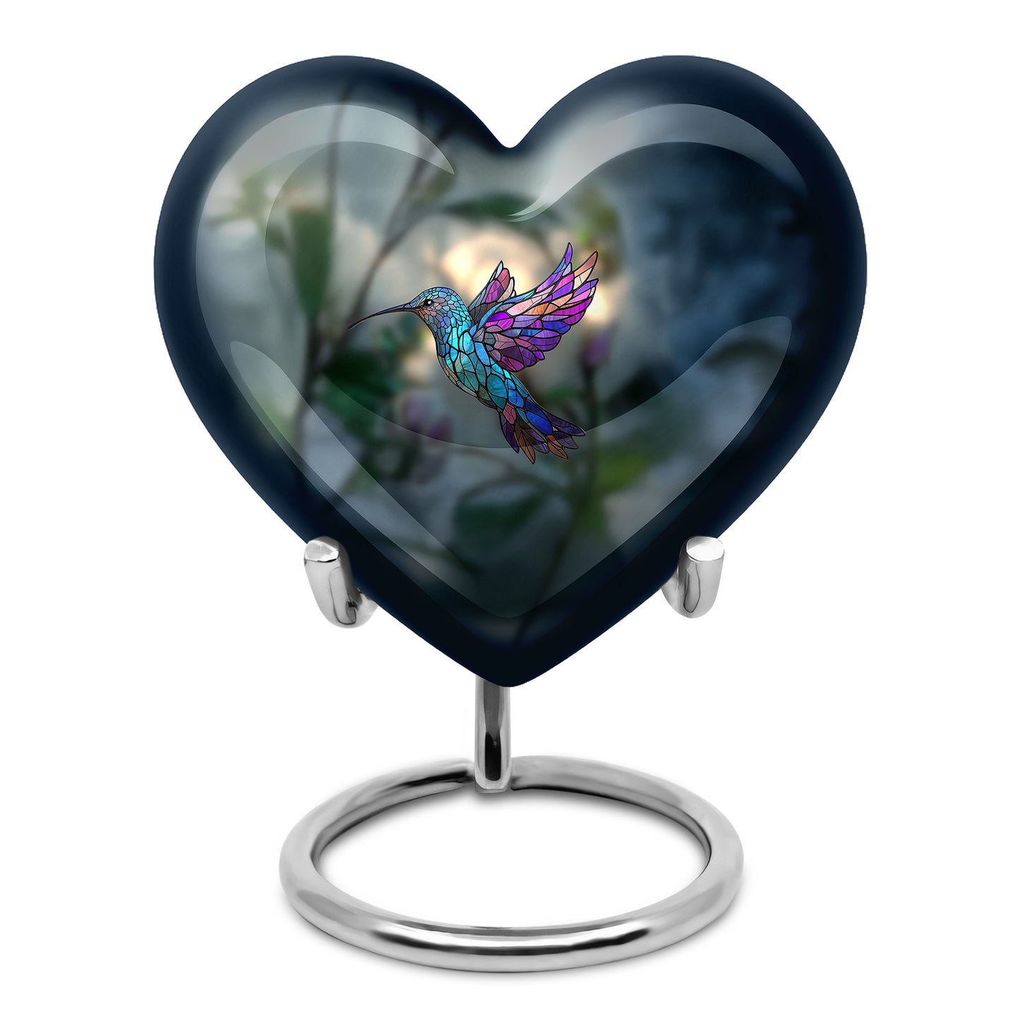 Divine Green Hummingbird Cremation Urn for Ashes - 10-inch, 200 cu in - Yatskia