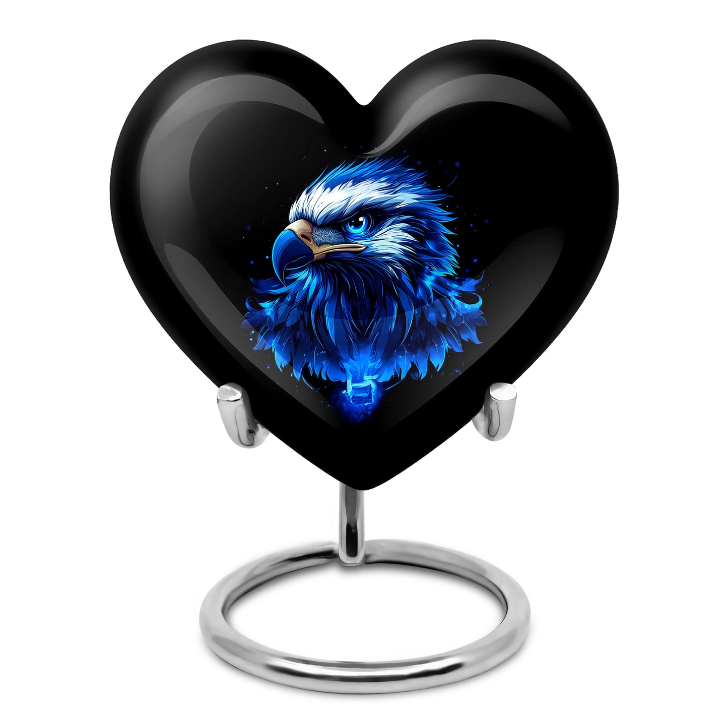 Illustrious Eagle Memorial Cremation Urns - Black 10-inch, 200 cu in - Yatskia