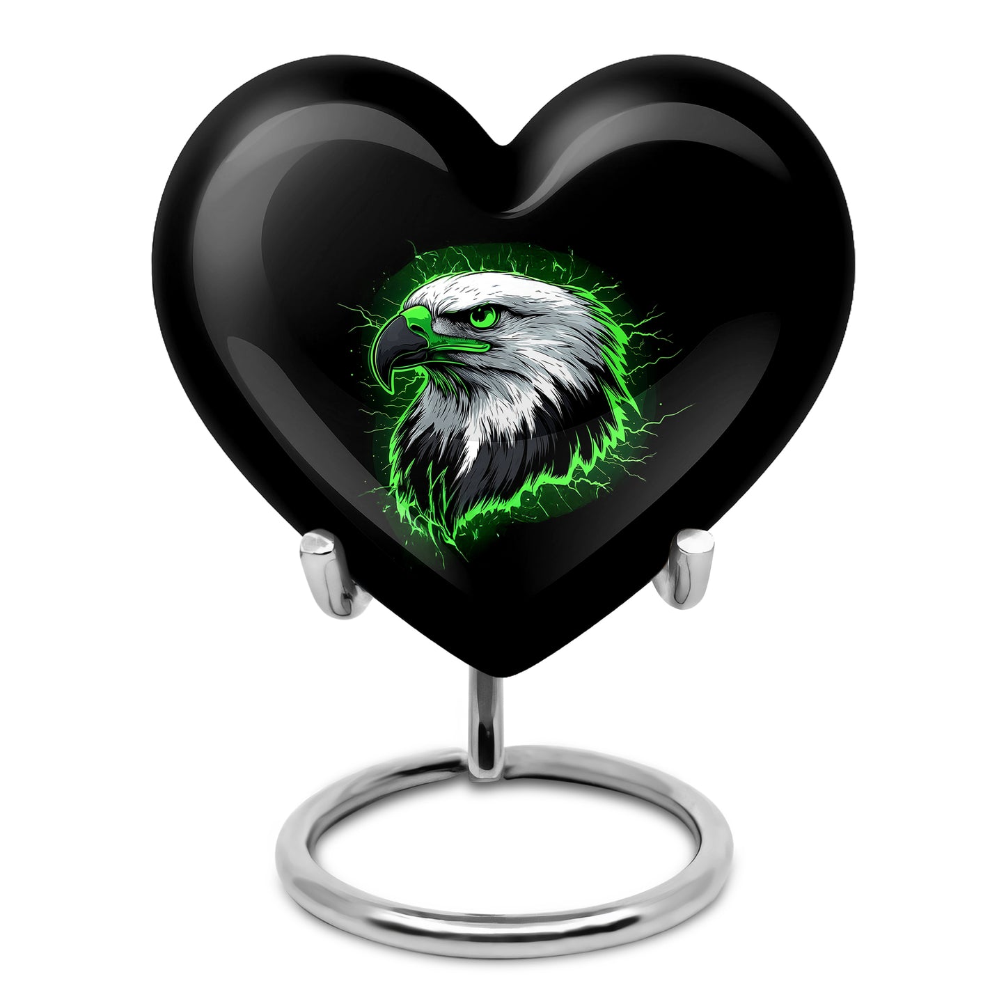 Dignified Black Eagle Cremation Urn for Ashes - 10-inch, 200 cu in - Yatskia