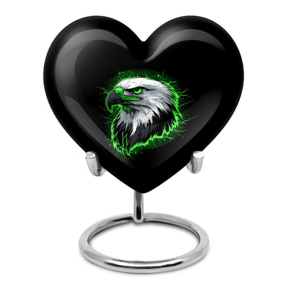 Dignified Black Eagle Cremation Urn for Ashes - 10-inch, 200 cu in - Yatskia