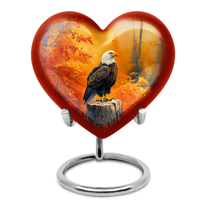 Gold Breathtaking Eagle Memorial Urn for Ashes - 10-inch, 200 cu in - Yatskia