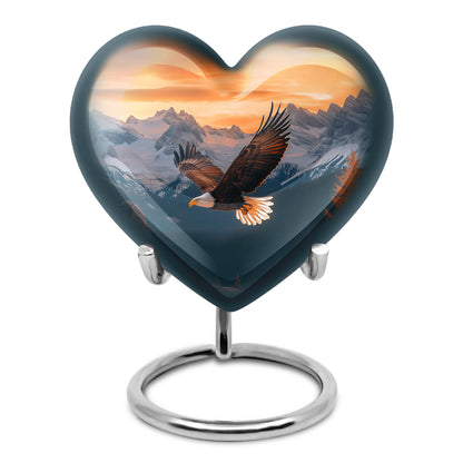 Inspiring Gold Eagle Celebration Urn for Human Ashes - 10-inch, 200 cu in - Yatskia