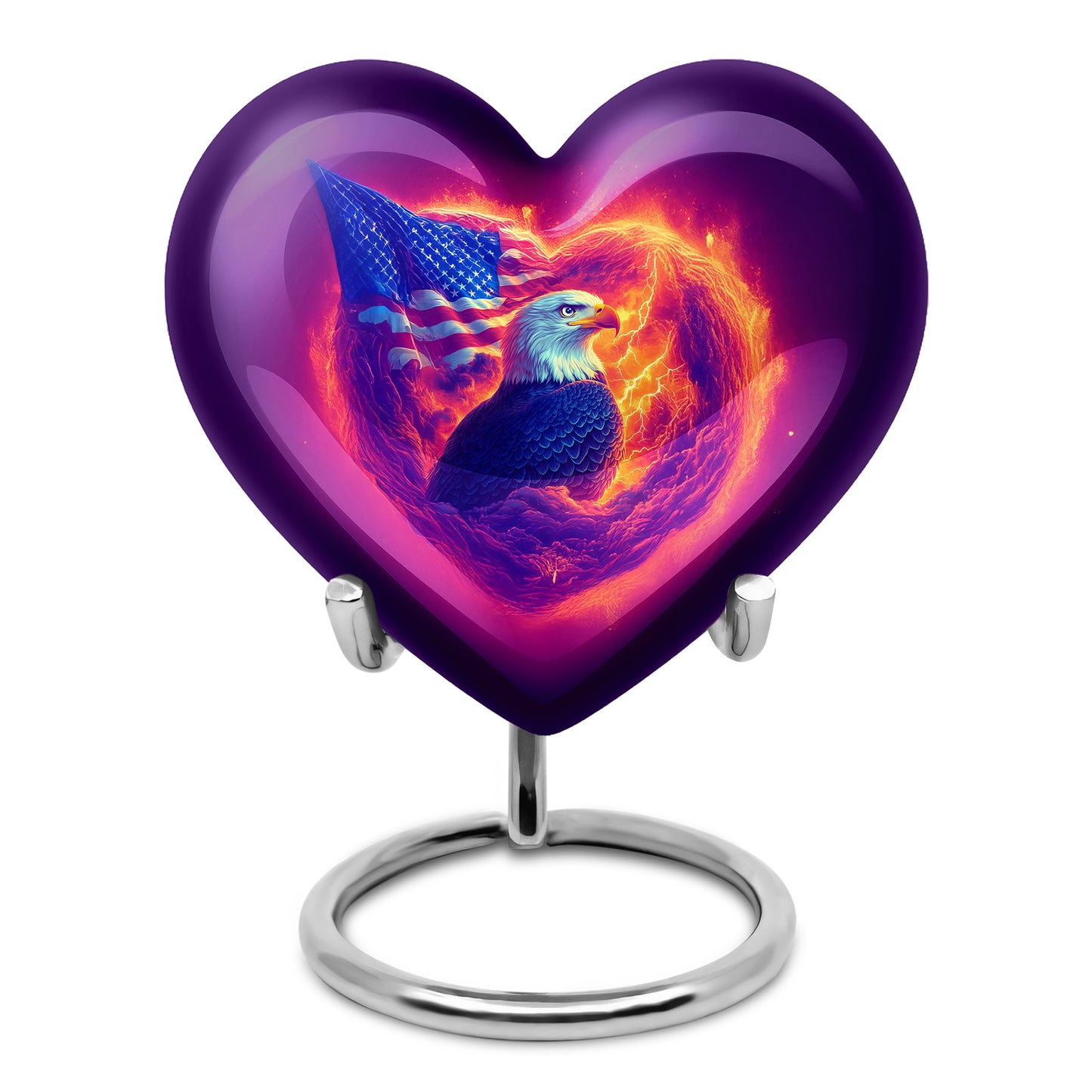 Personalized Magnificent Eagle Cremation Urns - Pink 10-inch, 200 cu in - Yatskia
