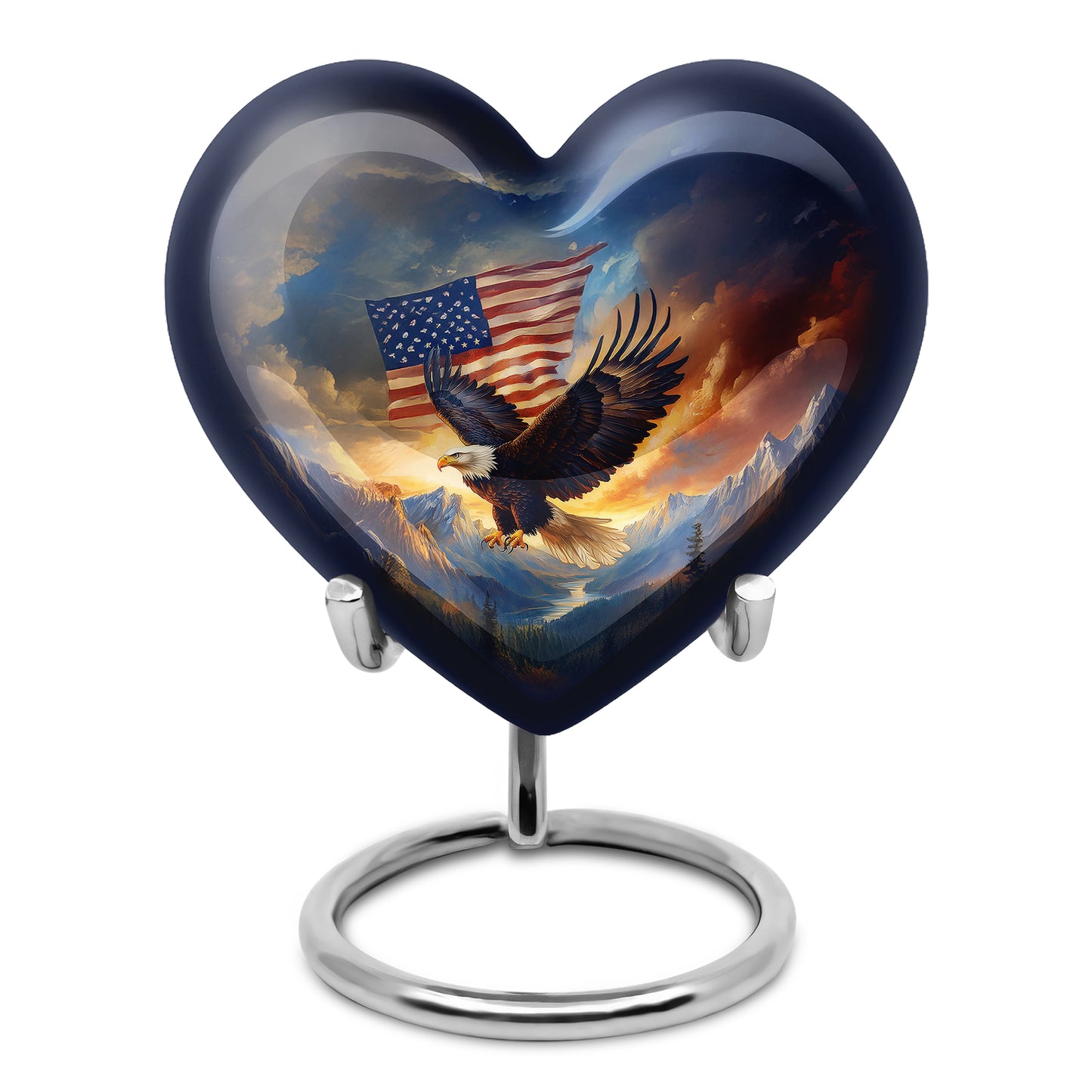 Blue Eagle Sentinel Cremation Urns for Human Ashes - 10-inch, 200 cu in - Yatskia