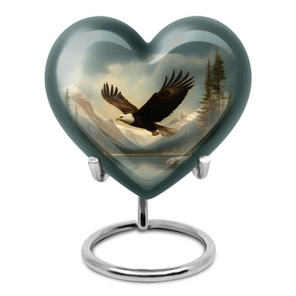 Remarkable Eagle Memorial Cremation Urns - Black 10-inch, 200 cu in - Yatskia