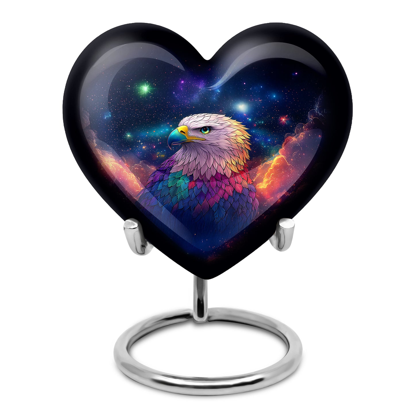 Personalized Refined Eagle Cremation Urns - Blue 10-inch, 200 cu in - Yatskia