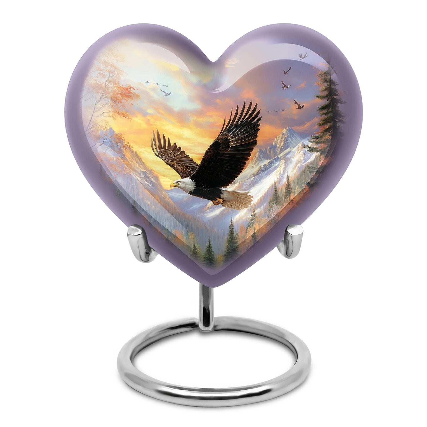 Personalized Eagle Cremation Urns - Wondrous Pink 10-inch, 200 cu in - Yatskia