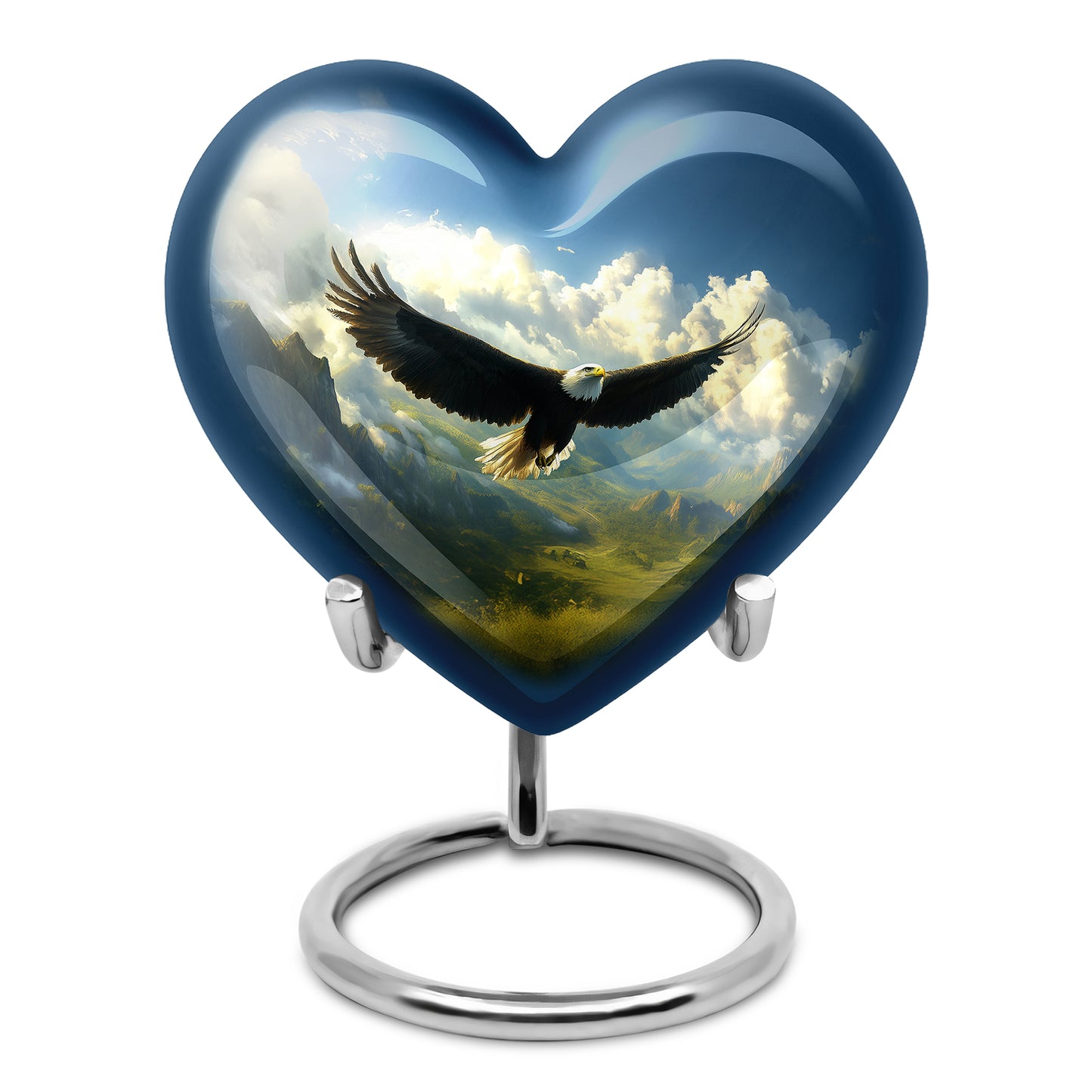 Blue Eagle Devotion Cremation Urns for Human Ashes - 10-inch, 200 cu in - Yatskia