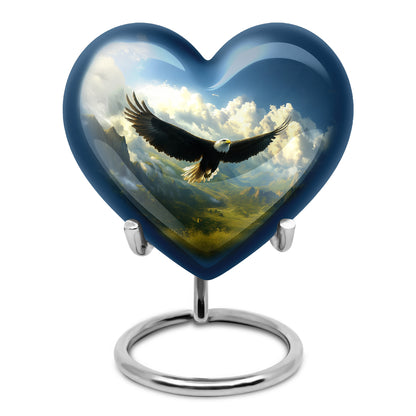 Blue Eagle Devotion Cremation Urns for Human Ashes - 10-inch, 200 cu in - Yatskia