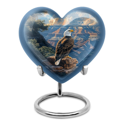 Blue Eagle Benediction Cremation Urns for Human Ashes - 10-inch, 200 cu in - Yatskia
