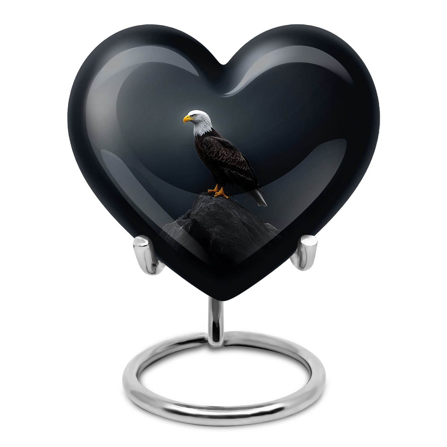 Blue Stately Eagle Cremation Urns for Human Ashes - 10-inch, 200 cu in - Yatskia