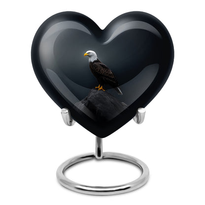 Blue Stately Eagle Cremation Urns for Human Ashes - 10-inch, 200 cu in - Yatskia