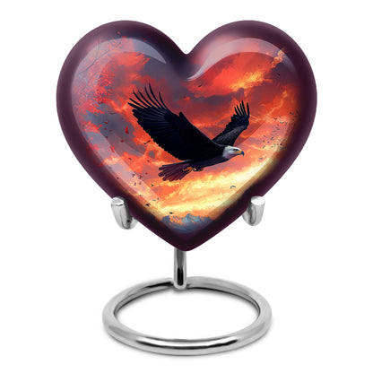 Resplendent Blue Eagle Cremation Urn for Ashes - 10-inch, 200 cu in - Yatskia