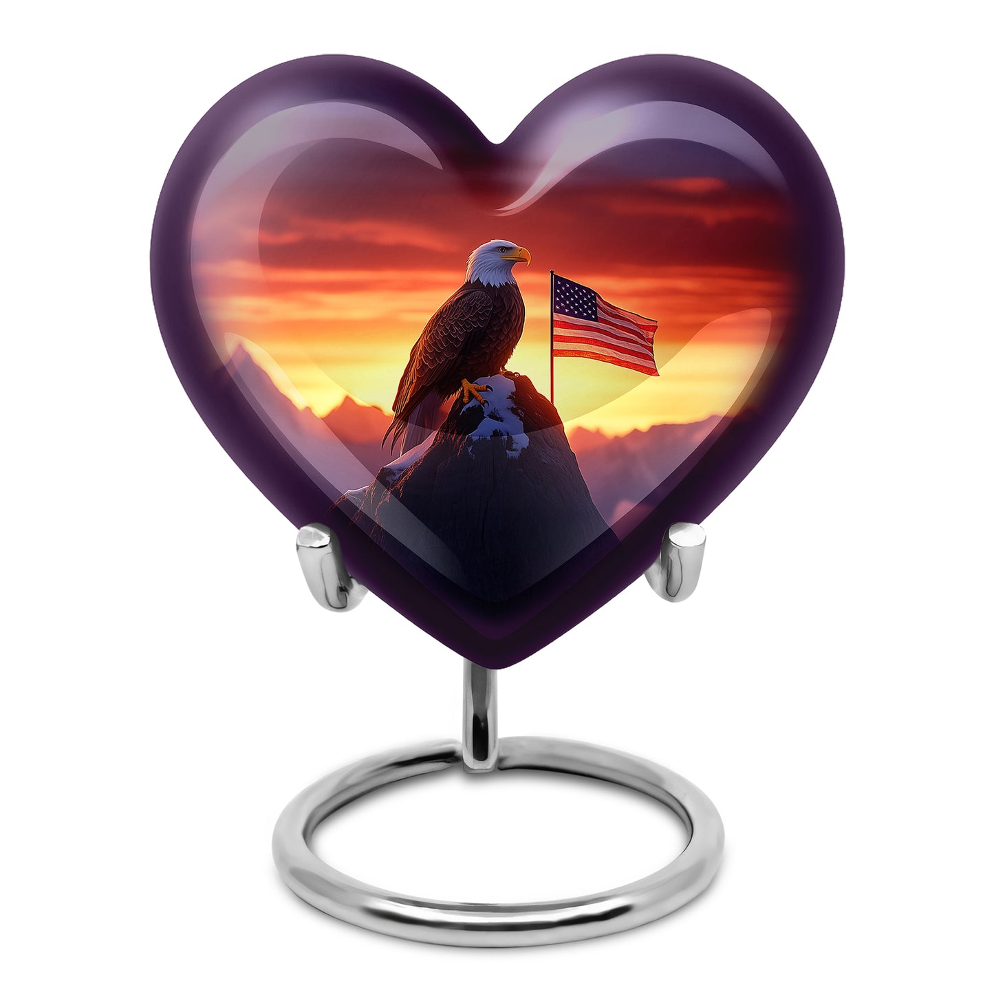 Personalized Red Eagle Cremation Urns for Ashes - Enchanting 10-inch - Yatskia