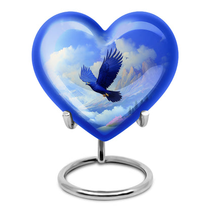 Personalized Blue Eagle Cremation Urns for Ashes - Majestic 10-inch - Yatskia
