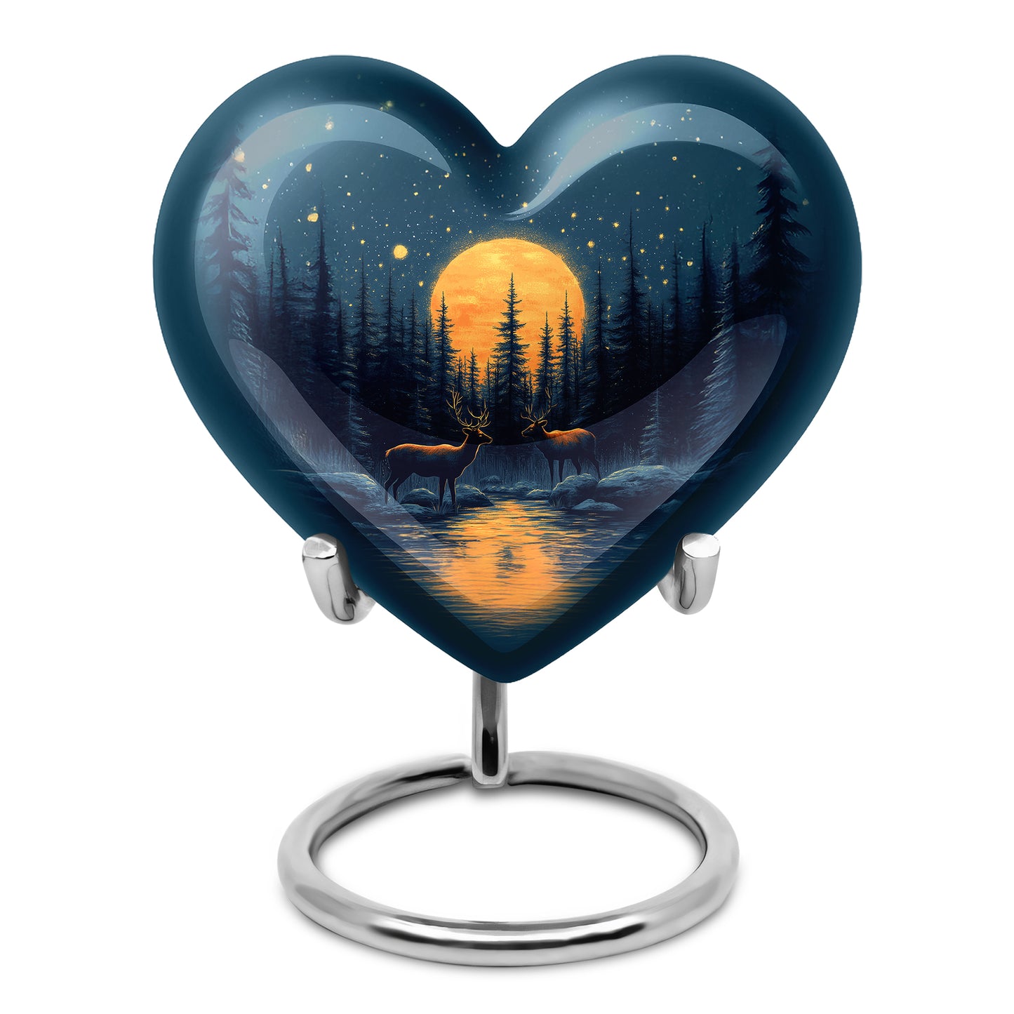 Blue Deer Cremation Urns - Imperial Tribute 10-inch, 200 cu in - Yatskia