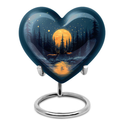 Blue Deer Cremation Urns - Imperial Tribute 10-inch, 200 cu in - Yatskia