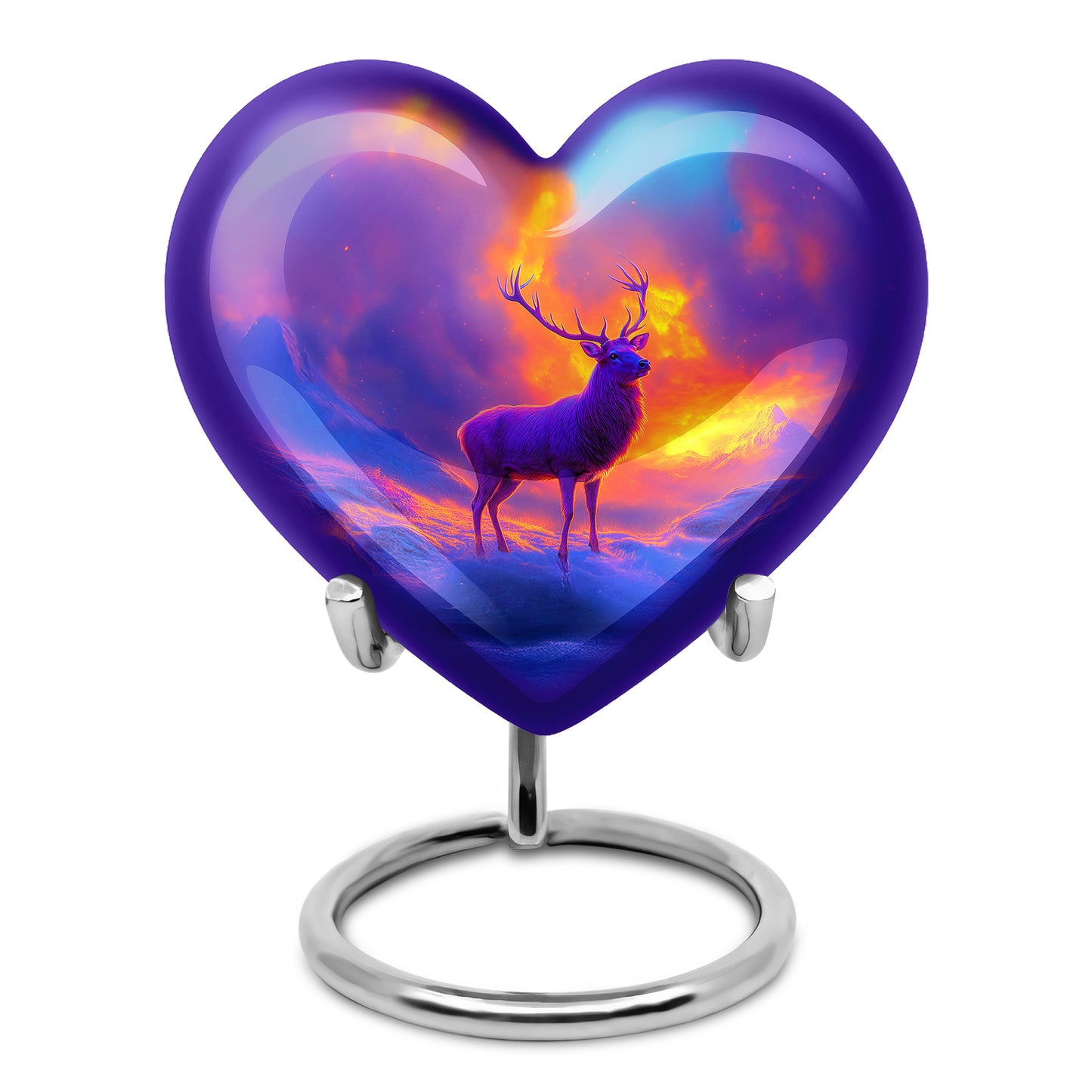 Sublime Deer Cremation Urns for Human Ashes - Purple 10-inch - Yatskia