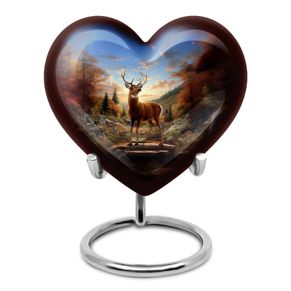 Personalized Deer Cremation Urns - Pristine Blue 10-inch, 200 cu in - Yatskia