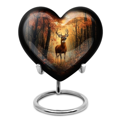 Personalized Deer Cremation Urns - Pristine Gold 10-inch, 200 cu in - Yatskia