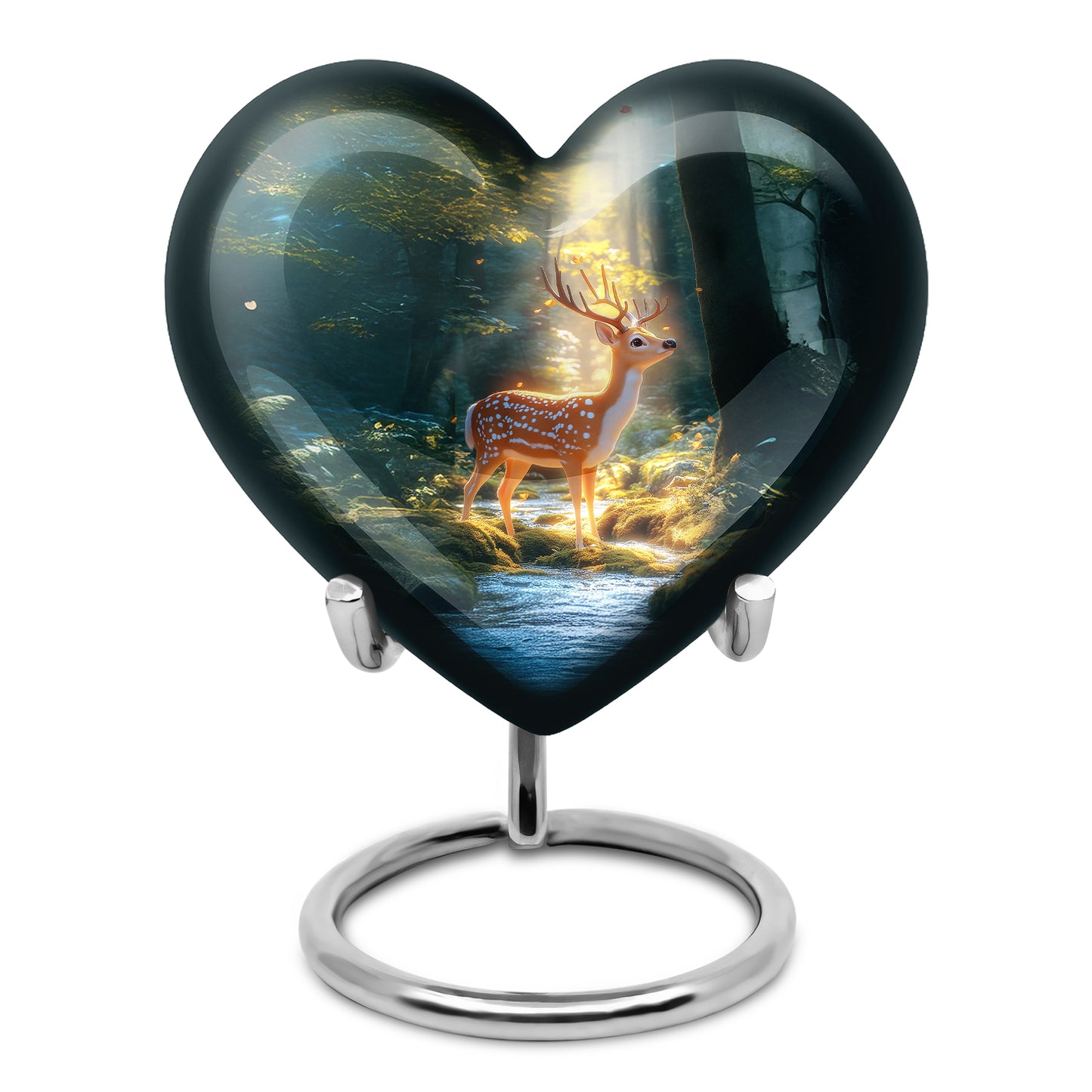 Personalized Teal Deer Cremation Urns for Ashes - Captivating 10-inch - Yatskia