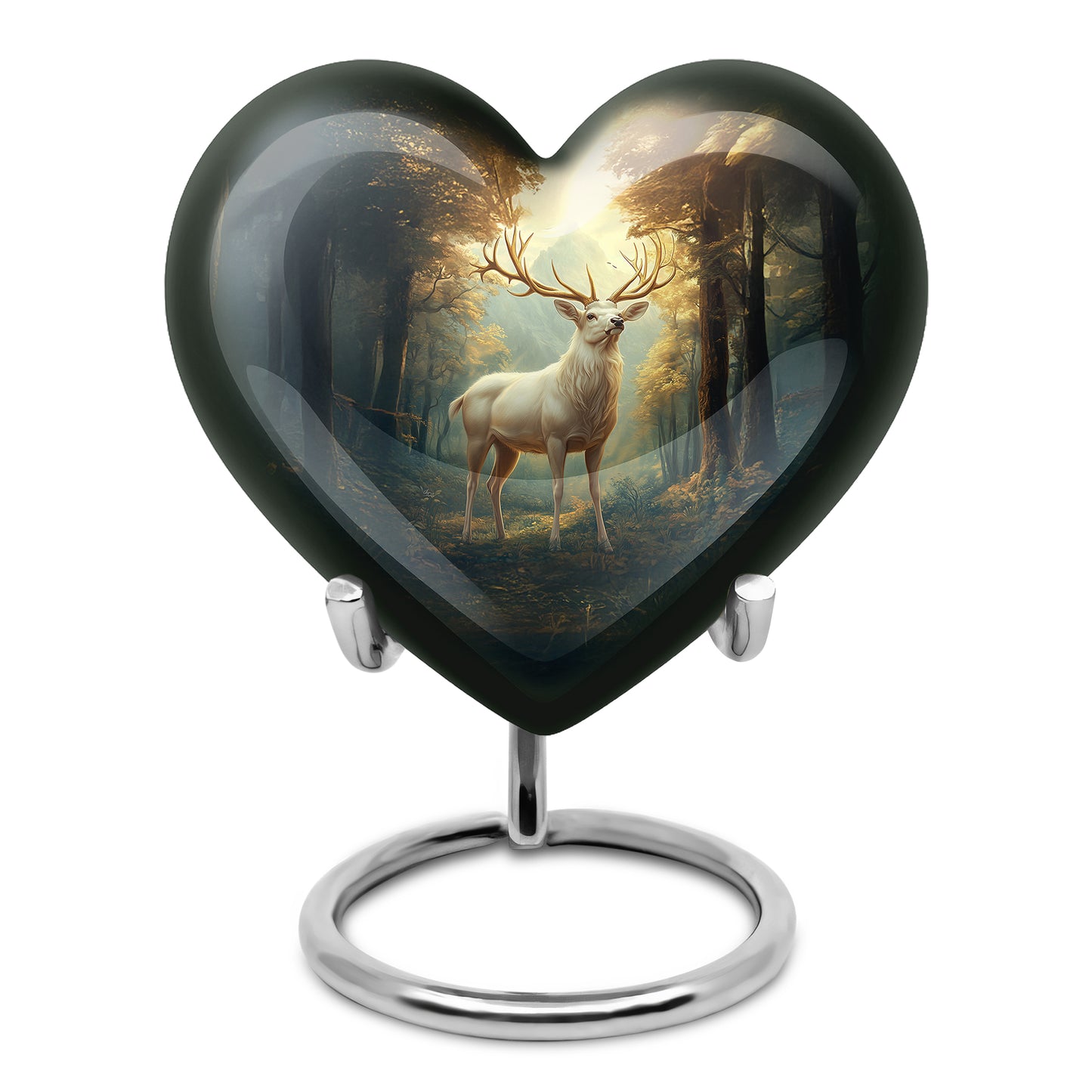 Remarkable Deer Memorial Cremation Urns - Gold 10-inch, 200 cu in - Yatskia