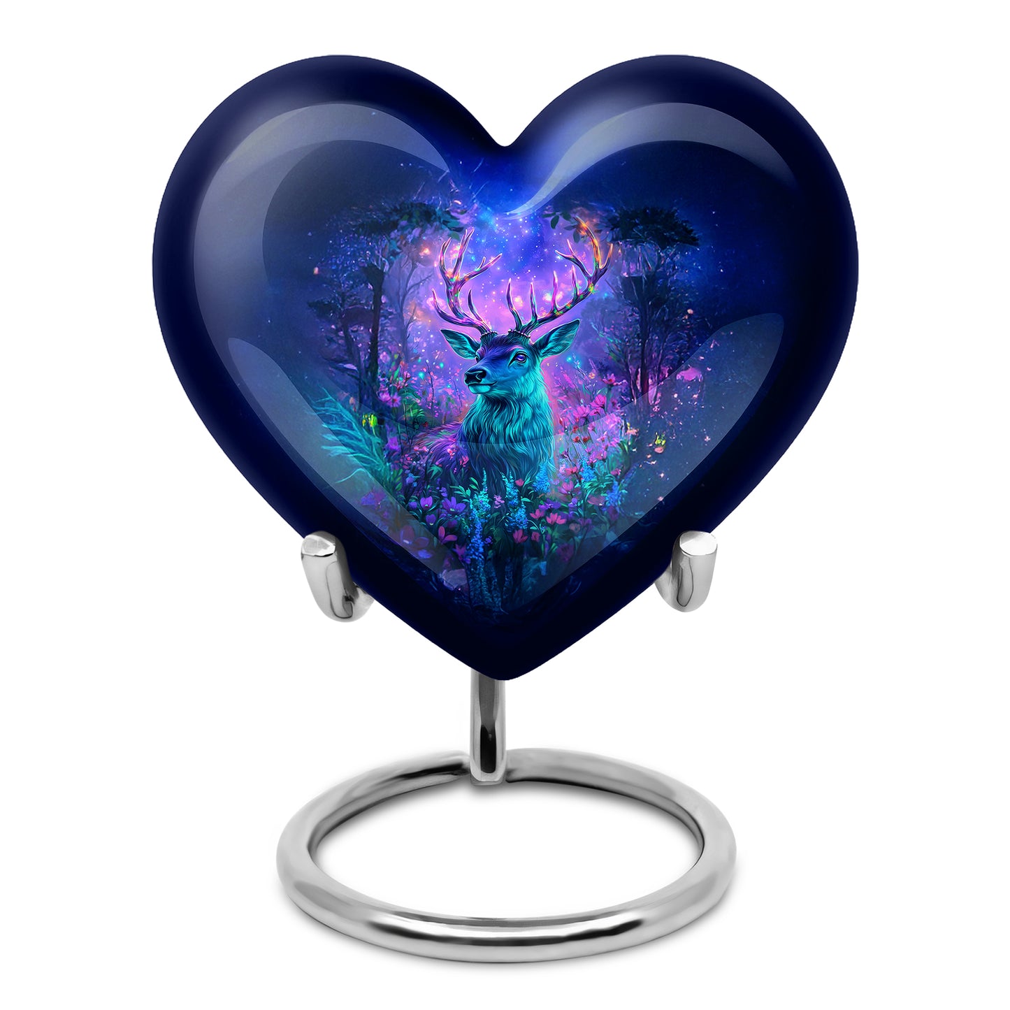 Blue Deer Solace Cremation Urns for Human Ashes - 10-inch, 200 cu in - Yatskia