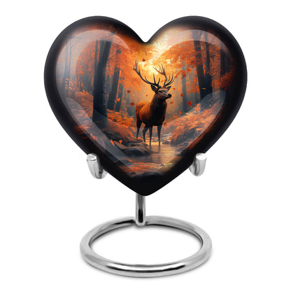 Gold Deer Celebration Cremation Urns for Human Ashes - 10-inch, 200 cu in - Yatskia