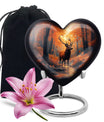 Deer Cremation Urn For Mom – Autumn Forest Tribute Urn For Female