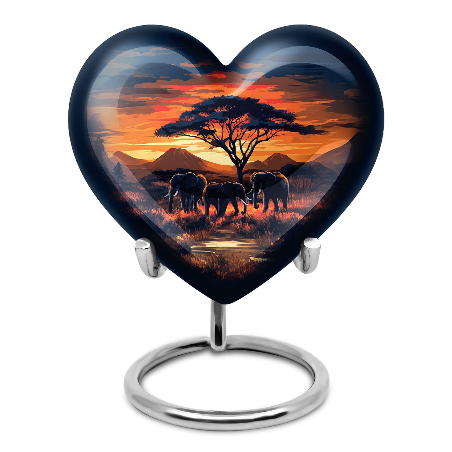 Red Elephant Cremation Urns - Glorious Remembrance 10-inch, 200 cu in - Yatskia