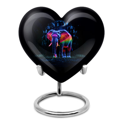 Personalized Elephant Cremation Urns - Soothing Black 10-inch, 200 cu in - Yatskia