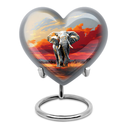Gray Elephant Cremation Urns - Honored Testament 10-inch, 200 cu in - Yatskia