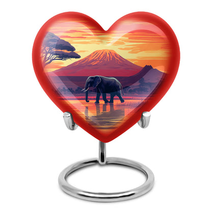 Gold Exquisite Elephant Memorial Urn for Ashes - 10-inch, 200 cu in - Yatskia