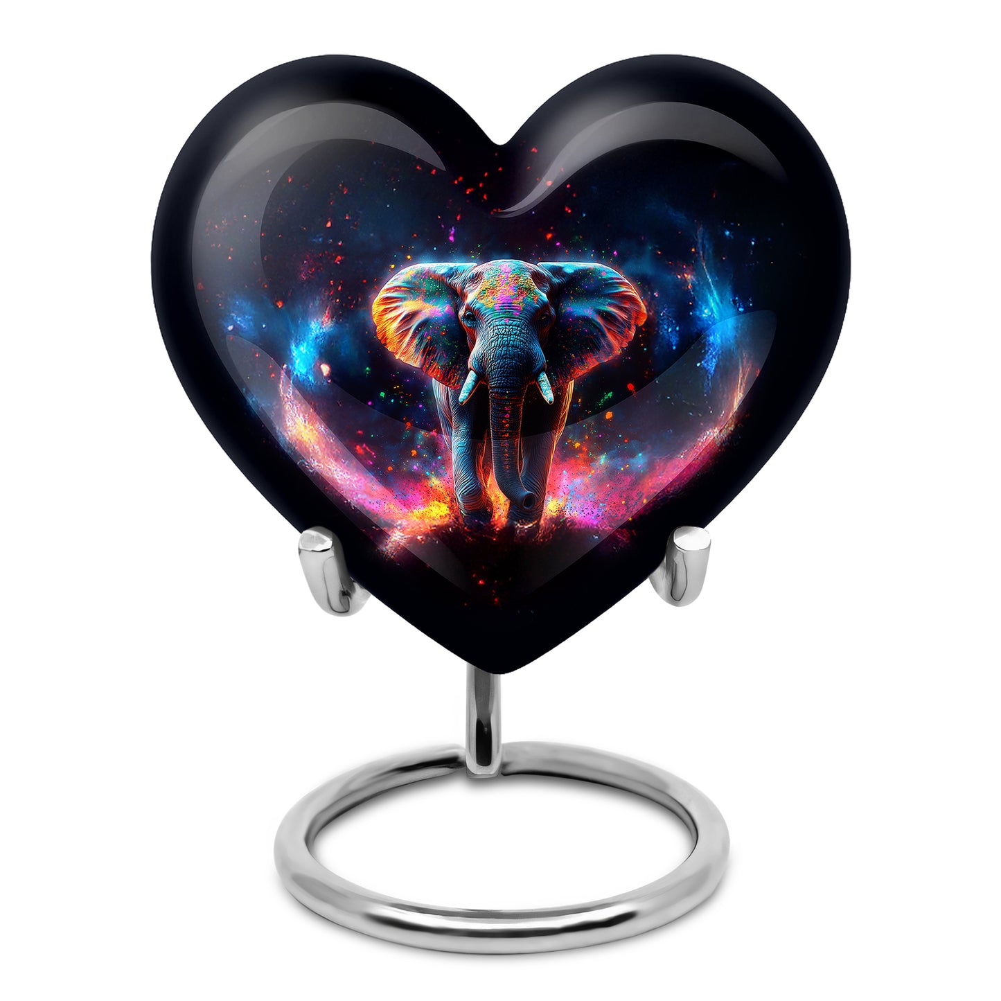 Black Elephant Benediction Cremation Urns for Human Ashes - 10-inch, 200 cu in - Yatskia