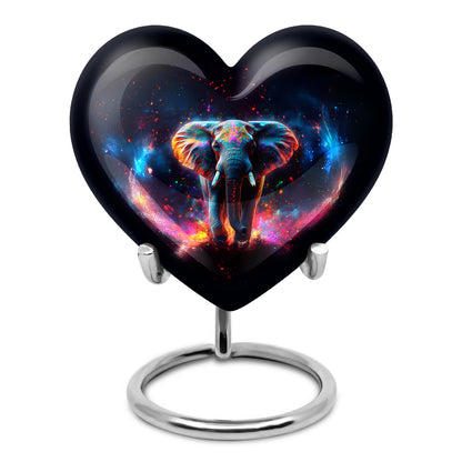 Black Elephant Benediction Cremation Urns for Human Ashes - 10-inch, 200 cu in - Yatskia