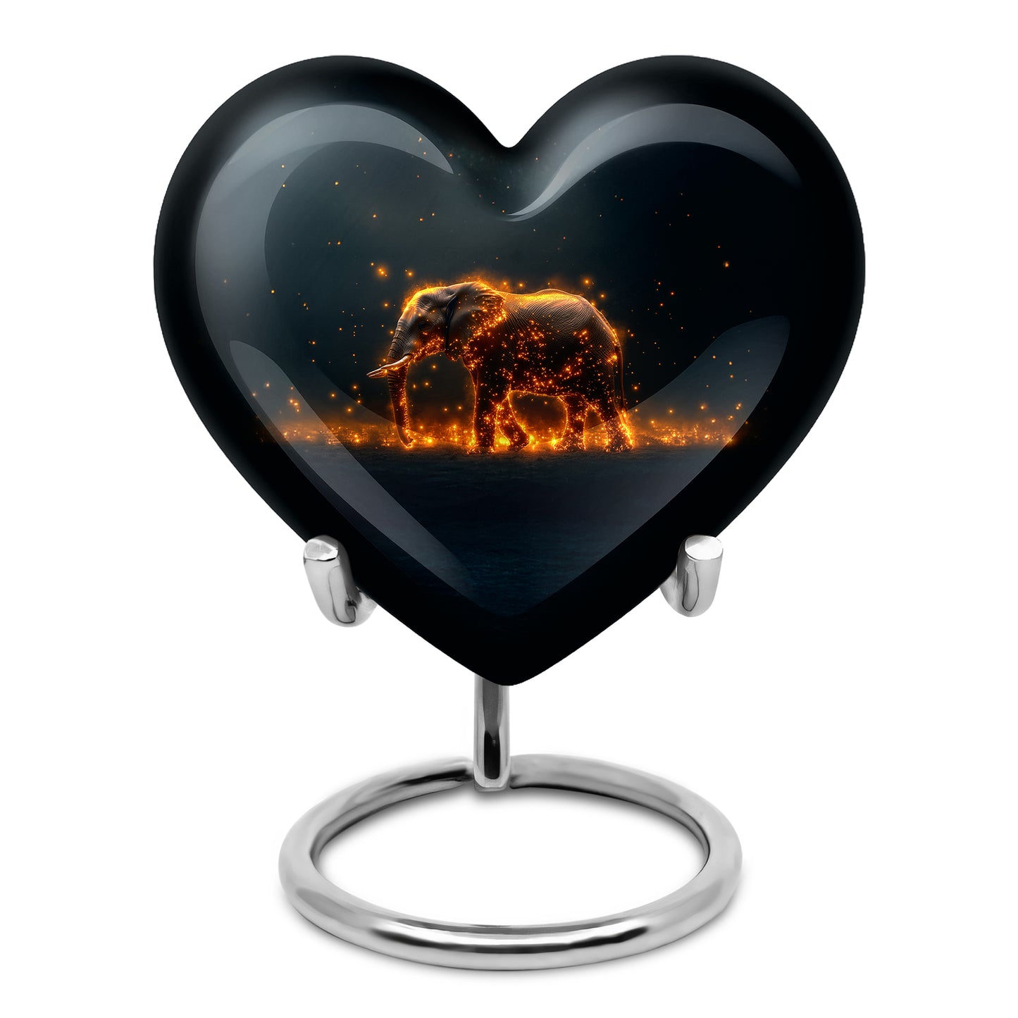 Everlasting Teal Elephant Sanctuary Urn for Human Ashes - 10-inch, 200 cu in - Yatskia