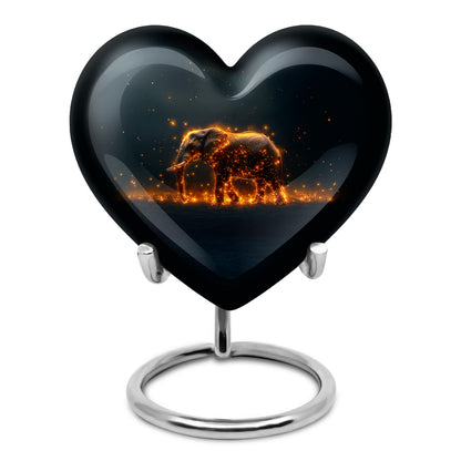Everlasting Teal Elephant Sanctuary Urn for Human Ashes - 10-inch, 200 cu in - Yatskia