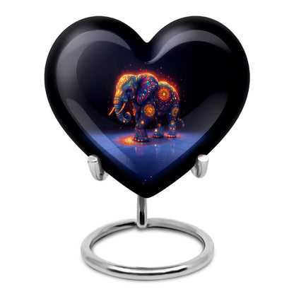 Blue Elephant Testament Cremation Urns for Human Ashes - 10-inch, 200 cu in - Yatskia