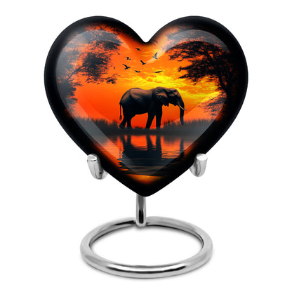 Sublime Elephant Cremation Urns for Human Ashes - Gold 10-inch - Yatskia