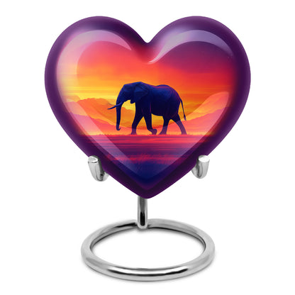 Personalized Elegant Elephant Cremation Urns - Red 10-inch, 200 cu in - Yatskia