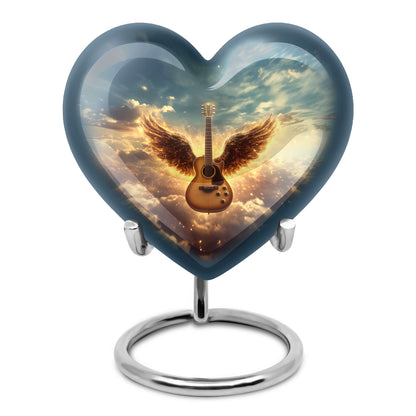 Everlasting Blue Guitar Resting Place Urn for Human Ashes - 10-inch, 200 cu in - Yatskia
